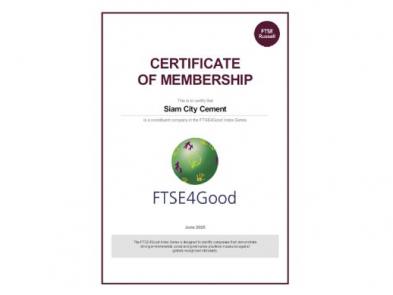 ปูนอินทรีได้รับประกาศนียบัตรในการเข้าเป็นสมาชิก FTSE Russel ต่อเนื่องเป็นครั้งที่ 3