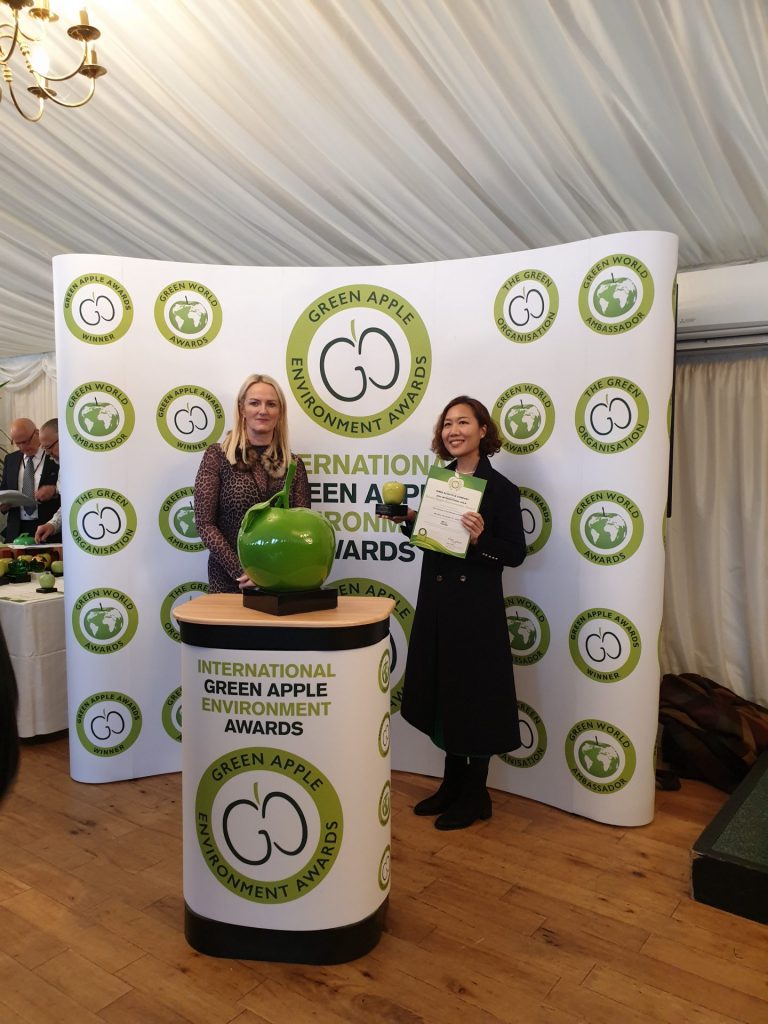 INSEE Ecocycle with a collaboration with PTT Innovation Institute won a 2022 International Gold Green Apple Environment Award from The Green Organization, U.K.