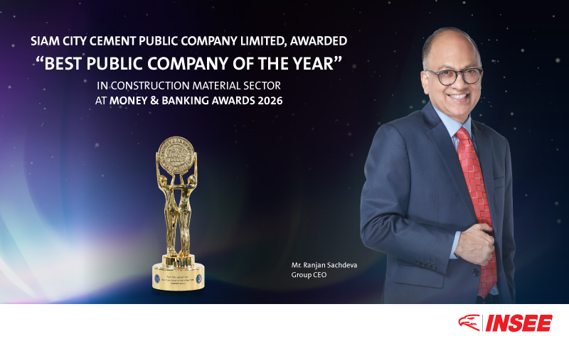 Siam City Cement Awarded ‘Best Public Company of the Year’ in the Construction Material Sector for the Second Consecutive Year at Money & Banking Awards 2026