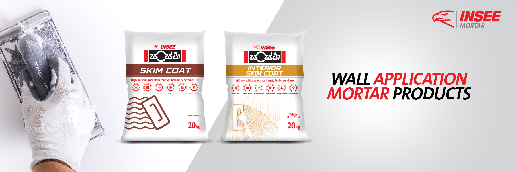 Wall application mortar products