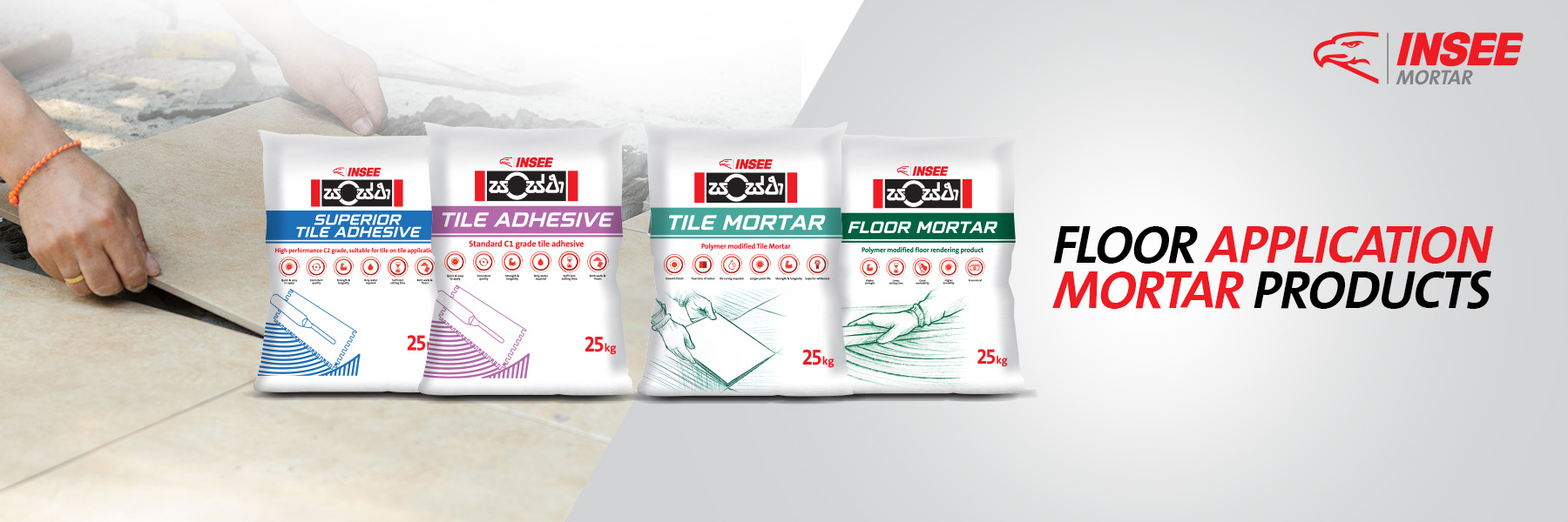 Floor application mortar products